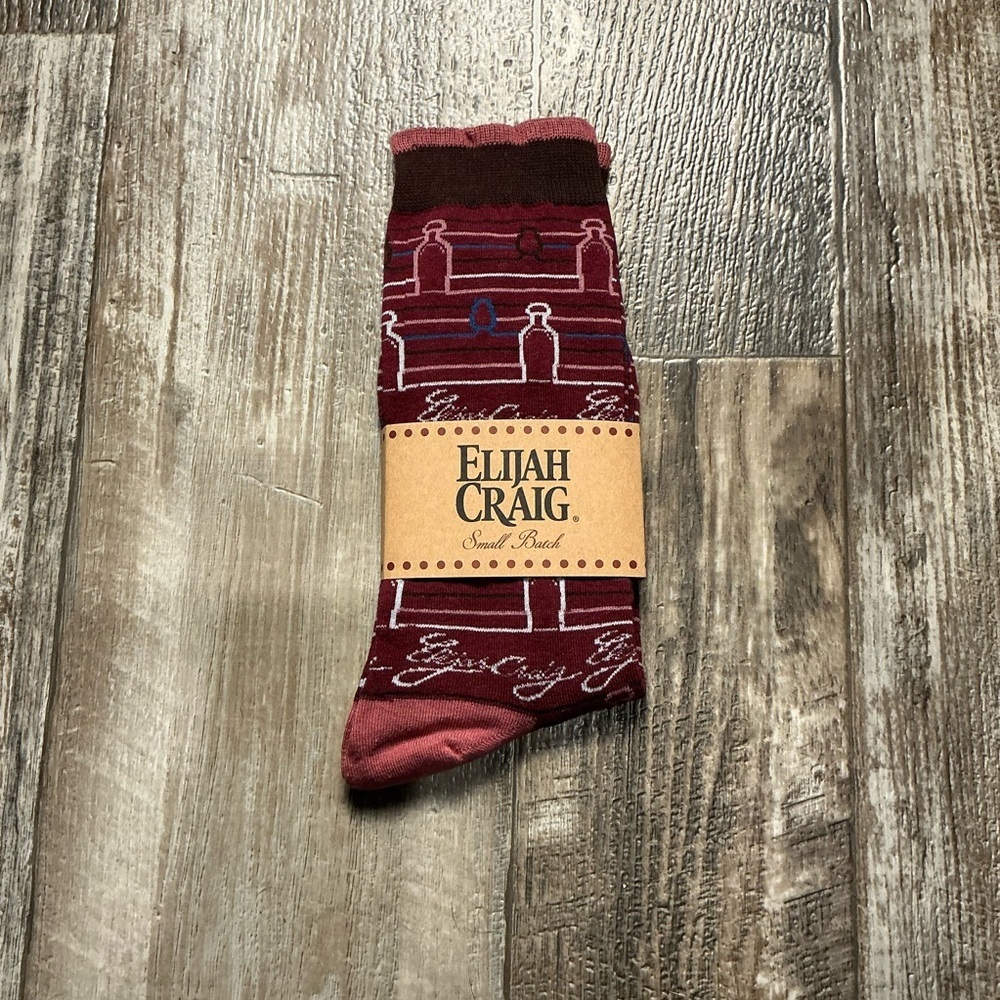 Elijah Craig Men's Burgundy Casual Socks